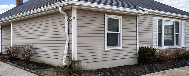 Before downspout project in Philadelphia, PA