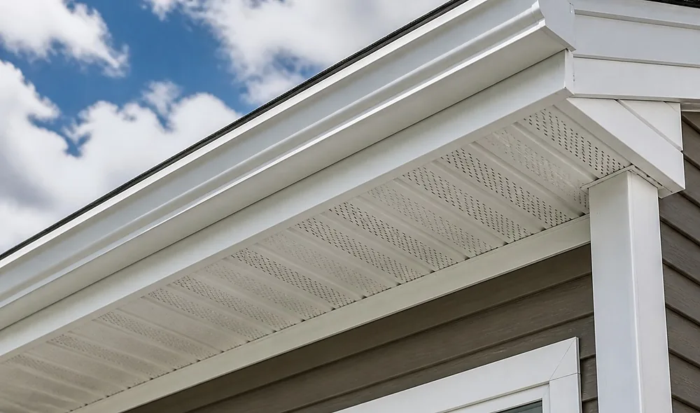 Finished soffit and fascia on a home